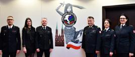 Odsłonięcie malowidła ściennego w Komendzie Wojewódzkiej PSP w Warszawie