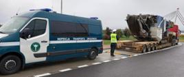 Przewożona kruszarka spowodowała przekroczenie wszystkich parametrów wagowych zestawu