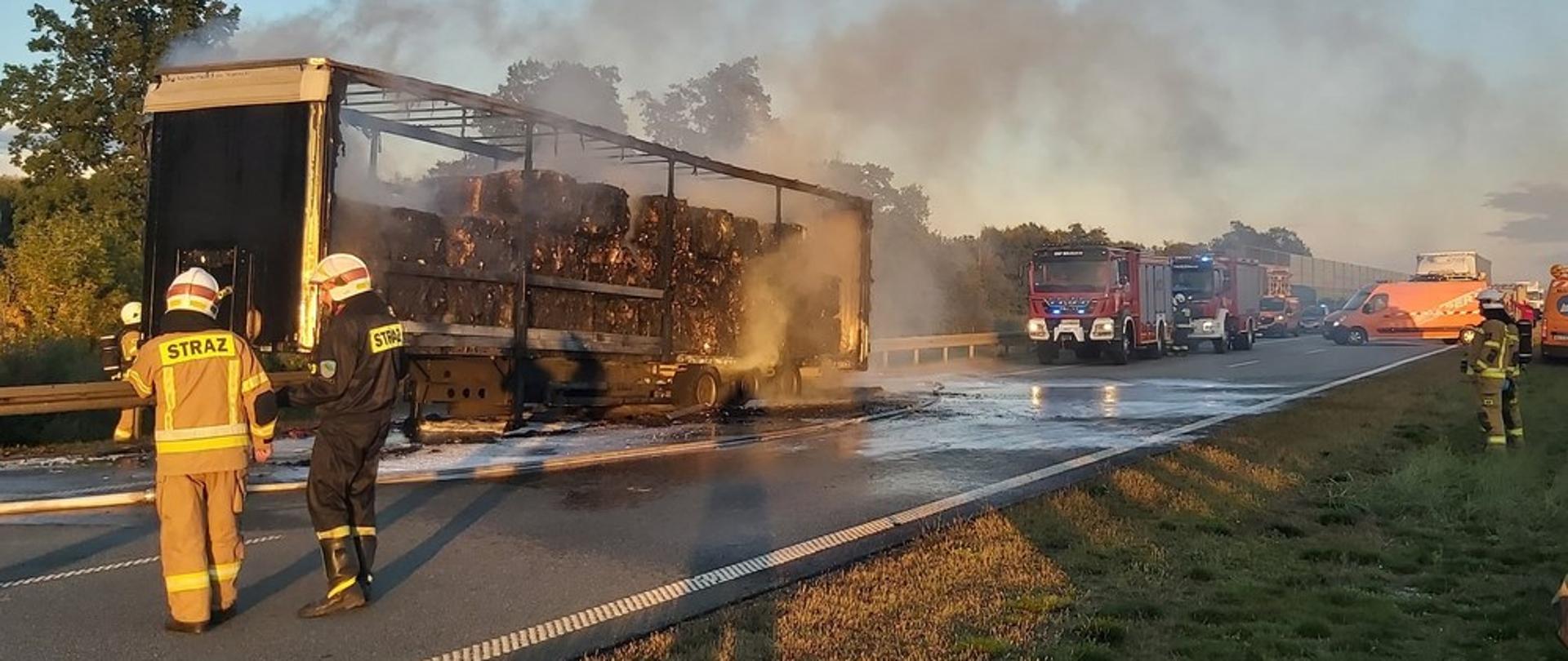 POŻAR NA AUTOSTRADZIE A-2