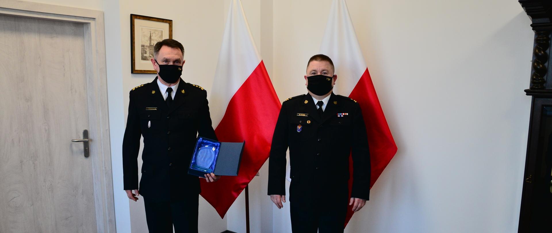 Wręczenie podziękowań za organizację ćwiczeń "ZDR International Paper Kwidzyn - 2021"