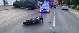 Wypadek z udziałem motocykla i samochodu osobowego dnia 18.07.2021