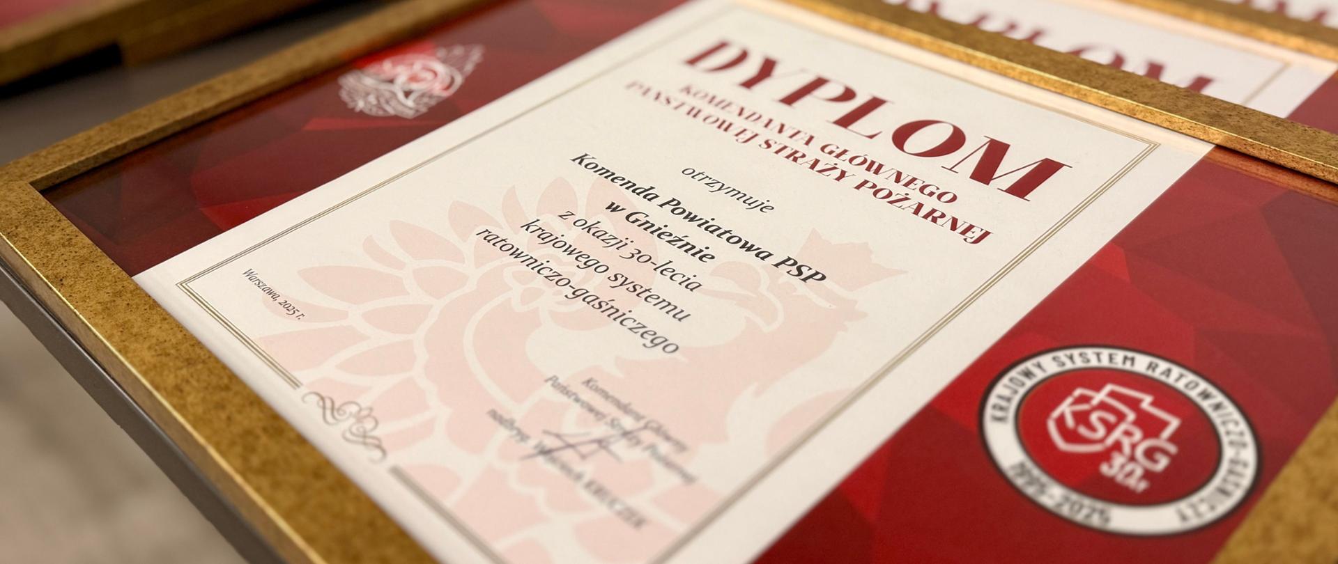 Wręczenie dyplomów z okazji 30-lecia KSRG