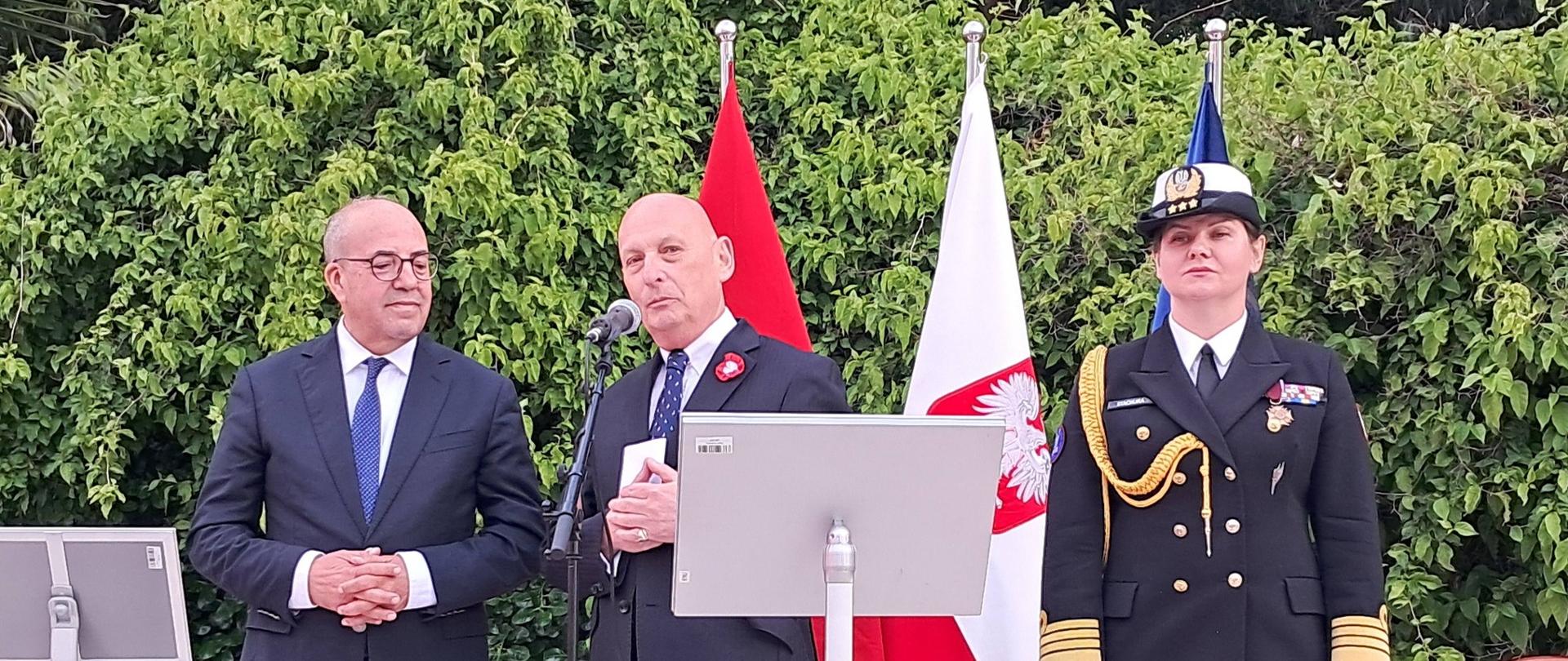 Minister Rolnictwa Maroka, Ahmed El Bouari, Charge d'affaires a.i. RP w Maroku, Tomasz Orłowski i Attache Obrony RP Kmdr Dorota Stachura