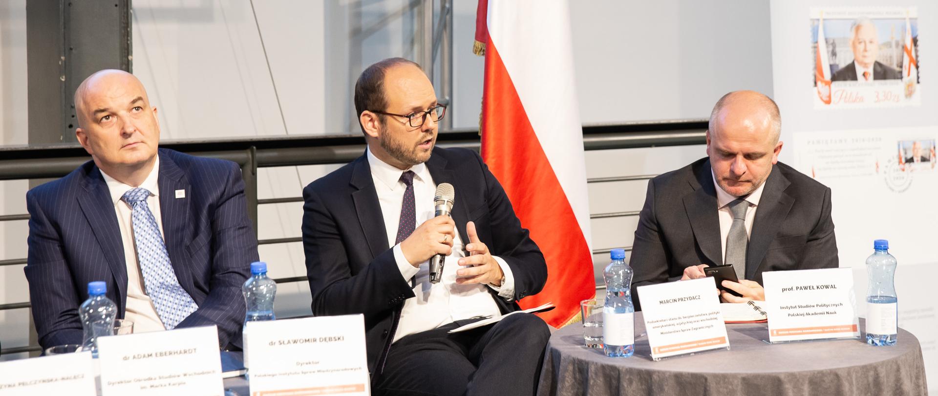 2020.08.11 Warszawa . Minister Marcin Przydacz . Uroczystosci XII rocznicy agresji Rosji na Gruzje . Muzeum Powstania Warszawskiego . Panel dyskusyjny .Fot. Lucja Sucharska / MSZ