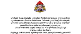 Życzenia bryg. Łukasza Jasińskiego Komendanta Powiatowego Państwowej Straży Pożarnej w Ostródzie z okazji Dnia Strażaka
