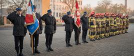 Uroczysta zmiana służby na JRG 1 KM PSP we Włocławku