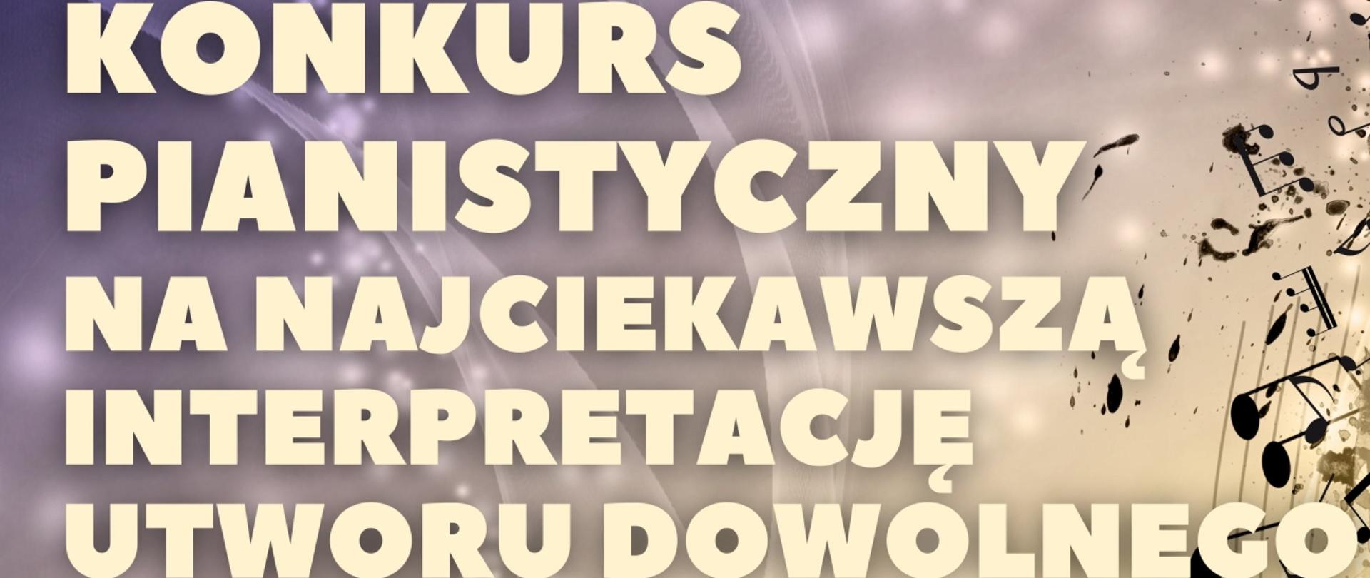 Plakat Konkurs pianistyczny