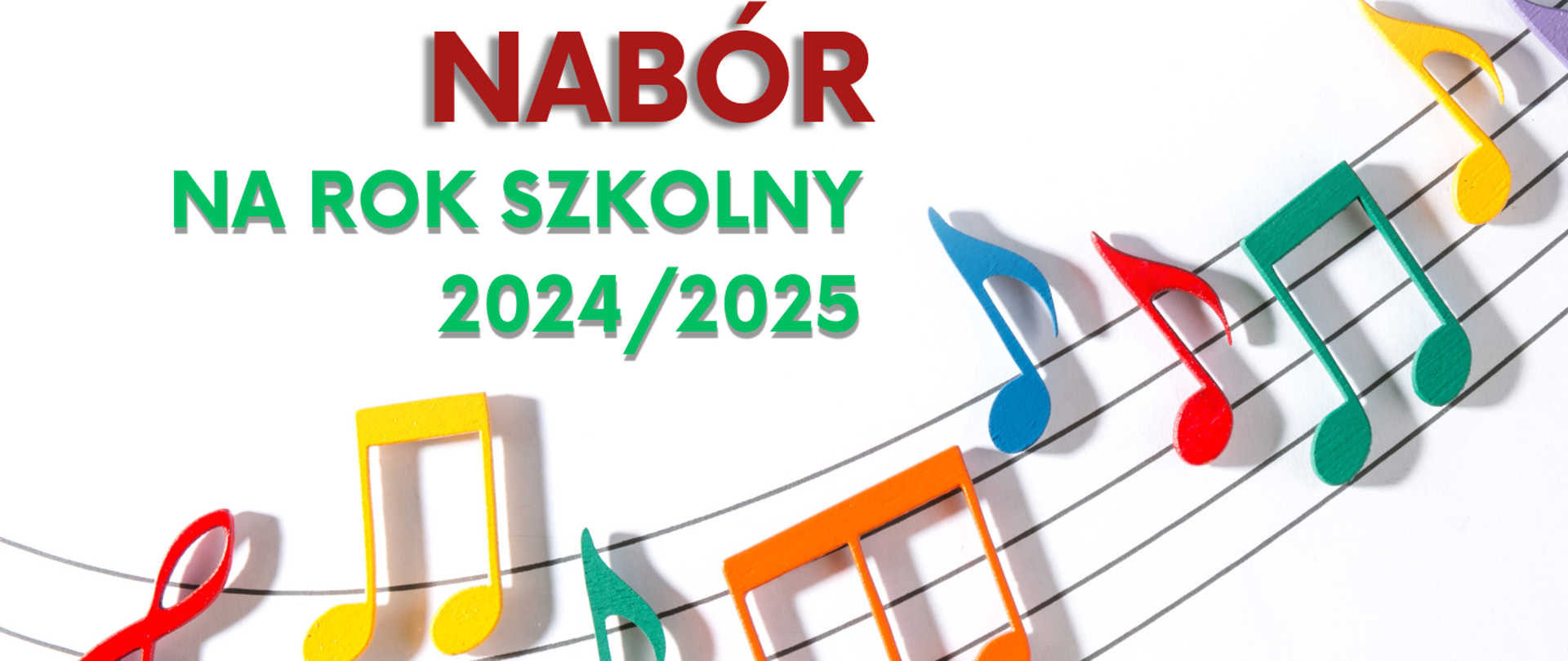 Baner reklamowy 2024_2025 - białe tło z kolorowymi nutkami