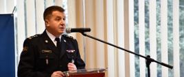 Na zdjeciu st. bryg. mgr inż. Krzysztof Gładysz - Komendant Miejski PSP w Tarnowie