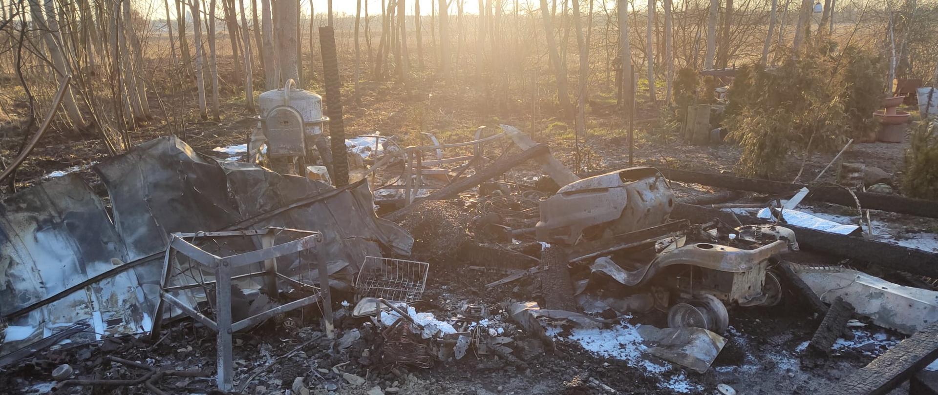 Pożar garażu - Borzęcin