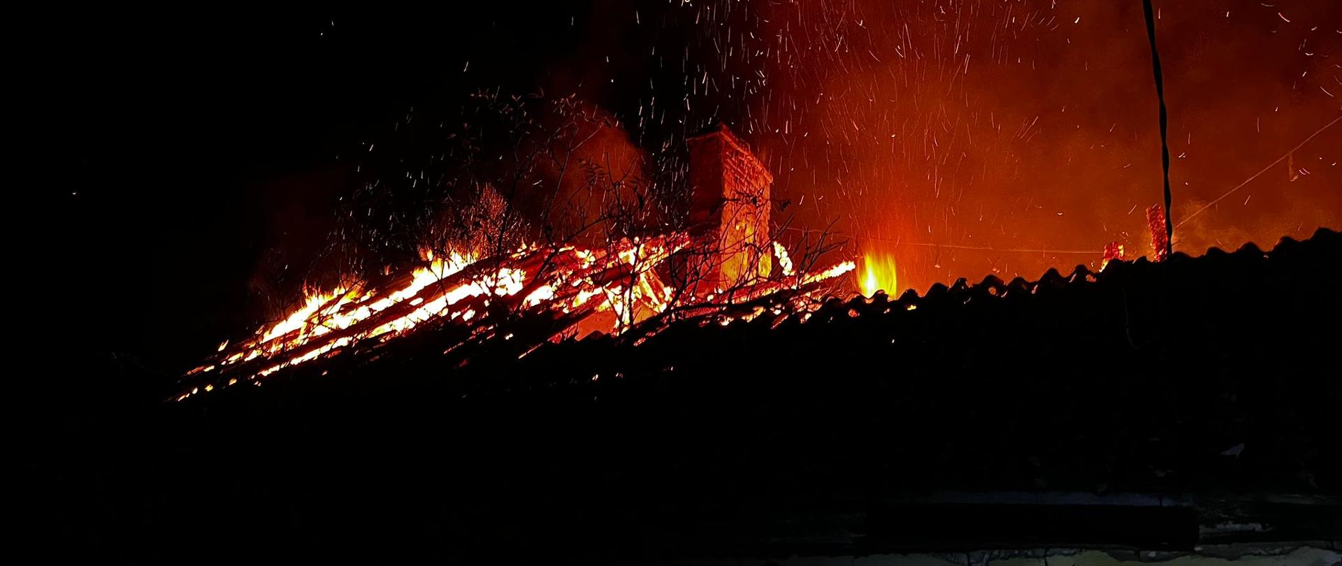 pożar domu Sterławki Średnie