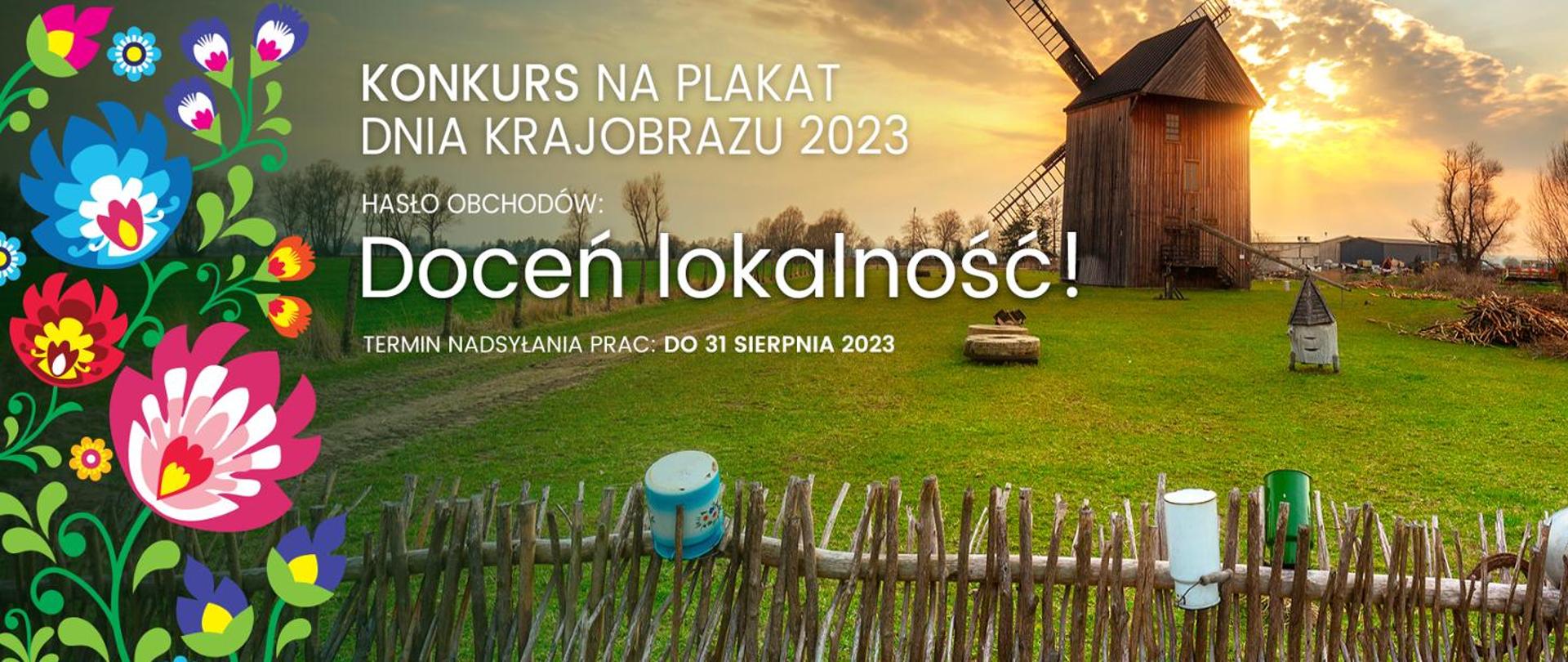 Grafika z informacją o konkursie z okazji obchodów dnia krajobrazu 