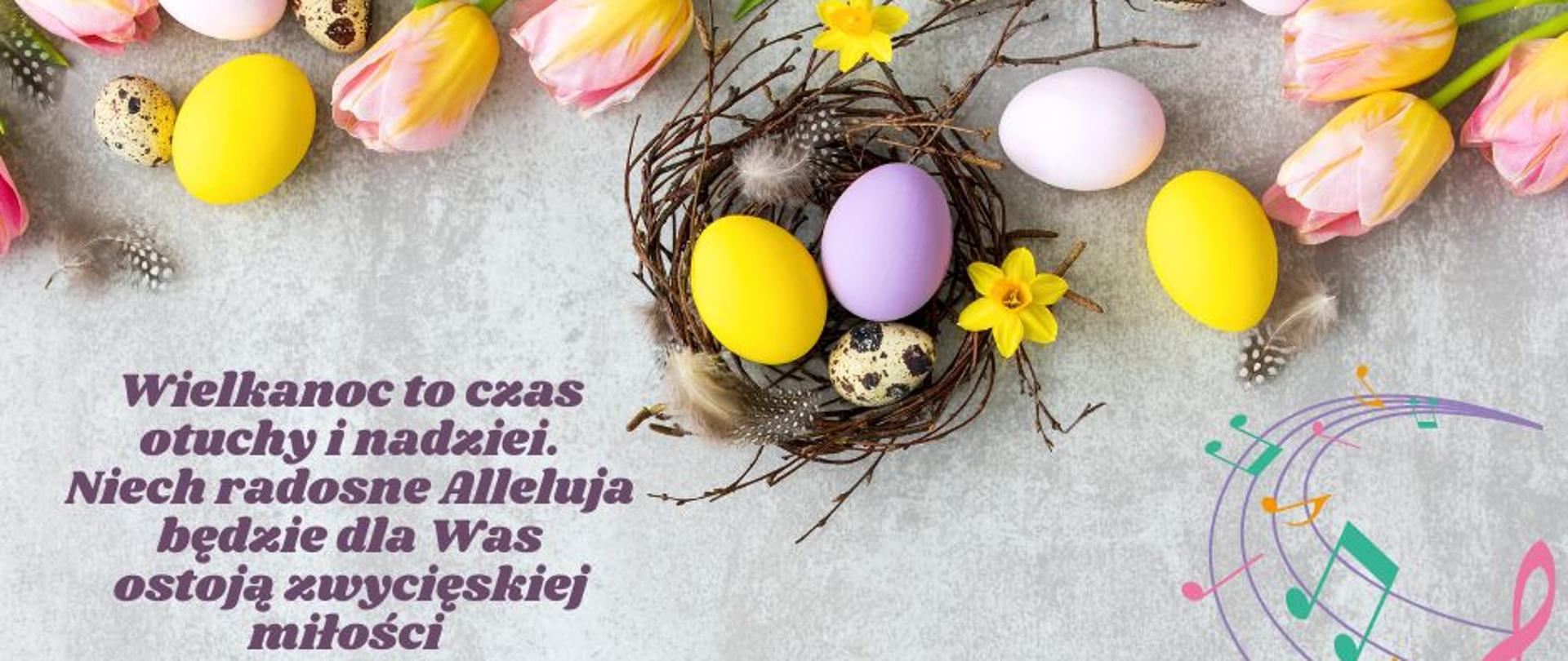 Plakat z życzeniami z okazji Świąt Wielkanocnych