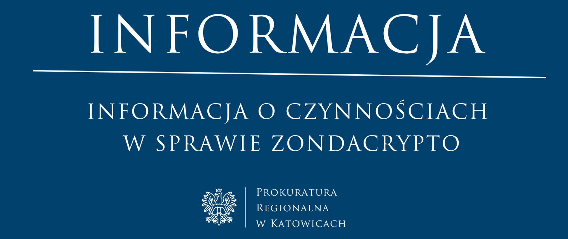 Informacja o czynnościach w sprawie ZondaCrypto