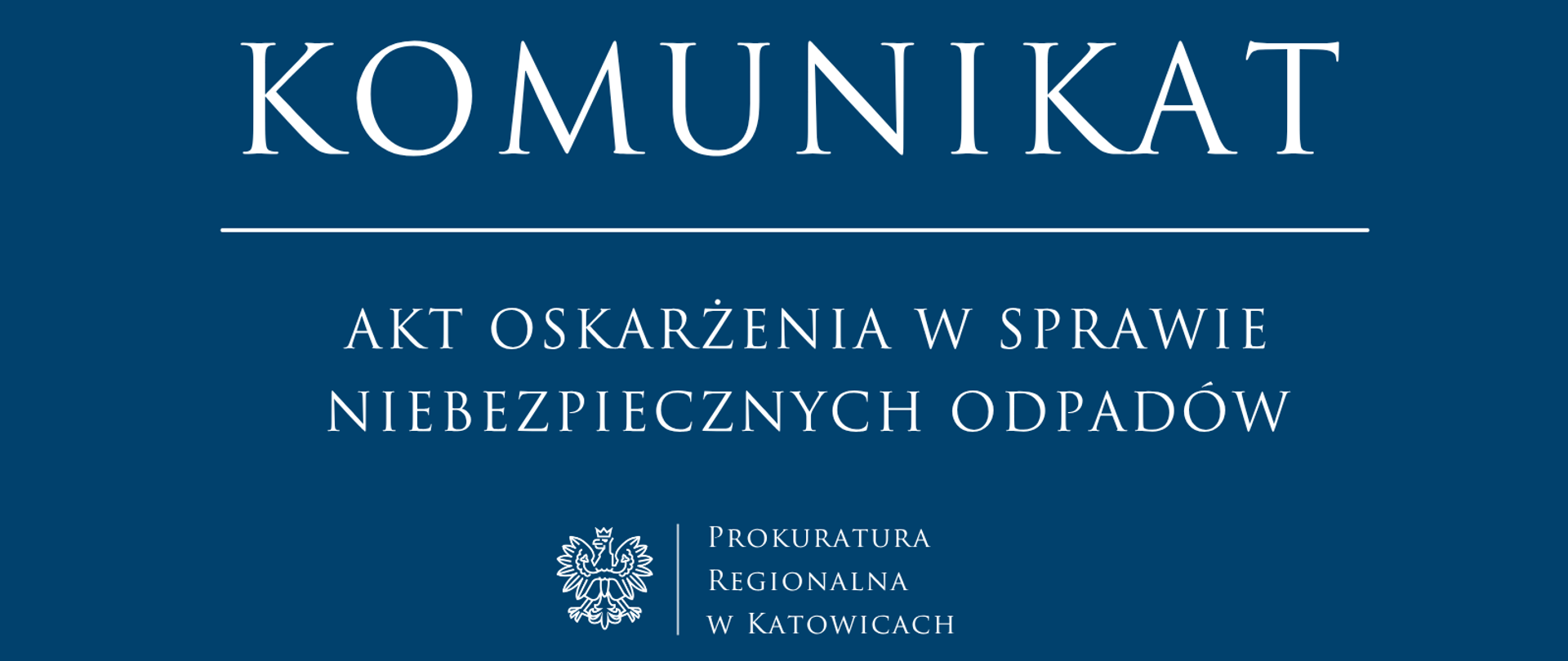 Prokuratura Regionalna w Katowicach zakończyła skierowaniem aktu oskarżenia kolejne śledztwo dotyczące nielegalnych składowisk odpadów