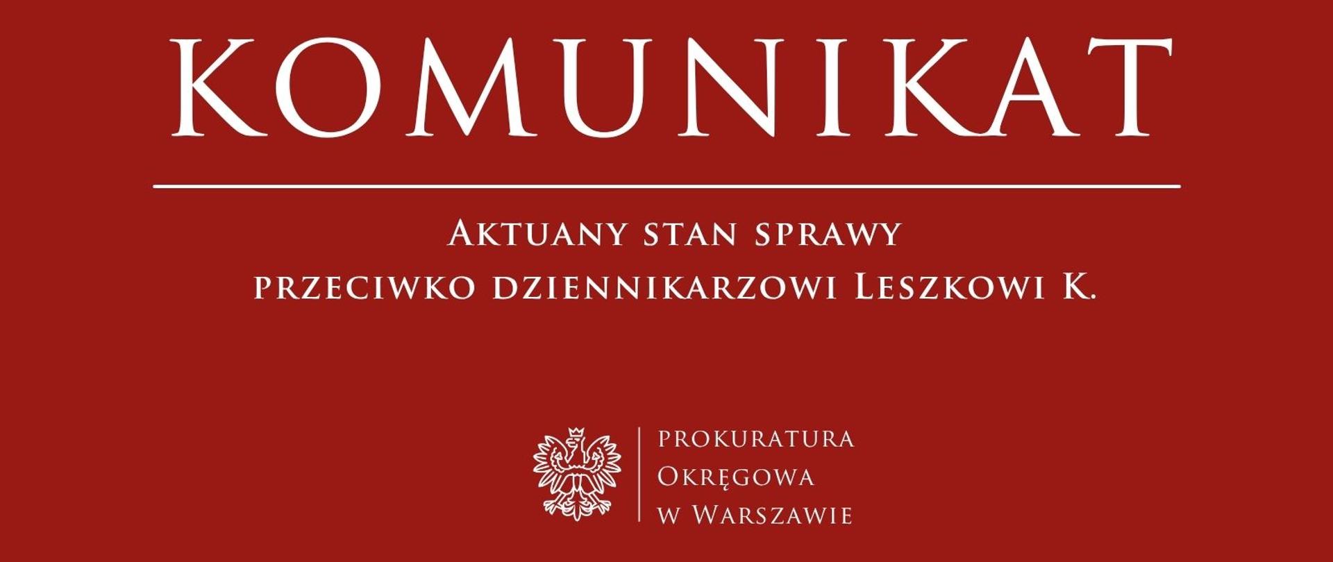 Komunikaty - Komunikat Leszek K. 