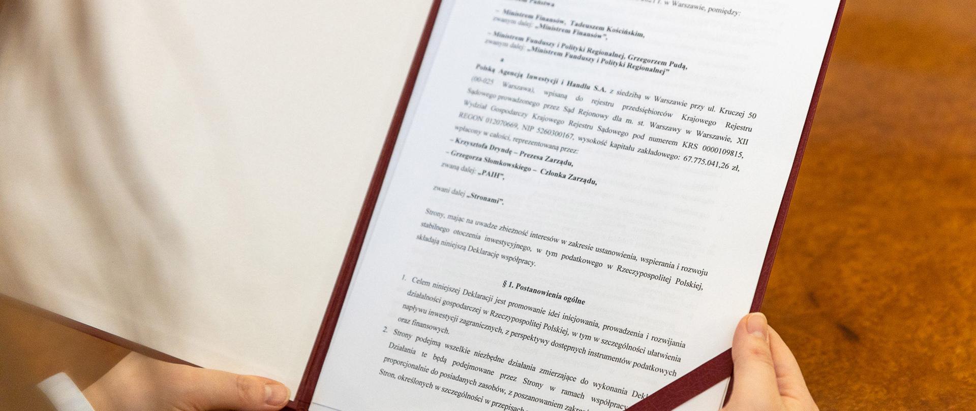 podpisana deklaracja