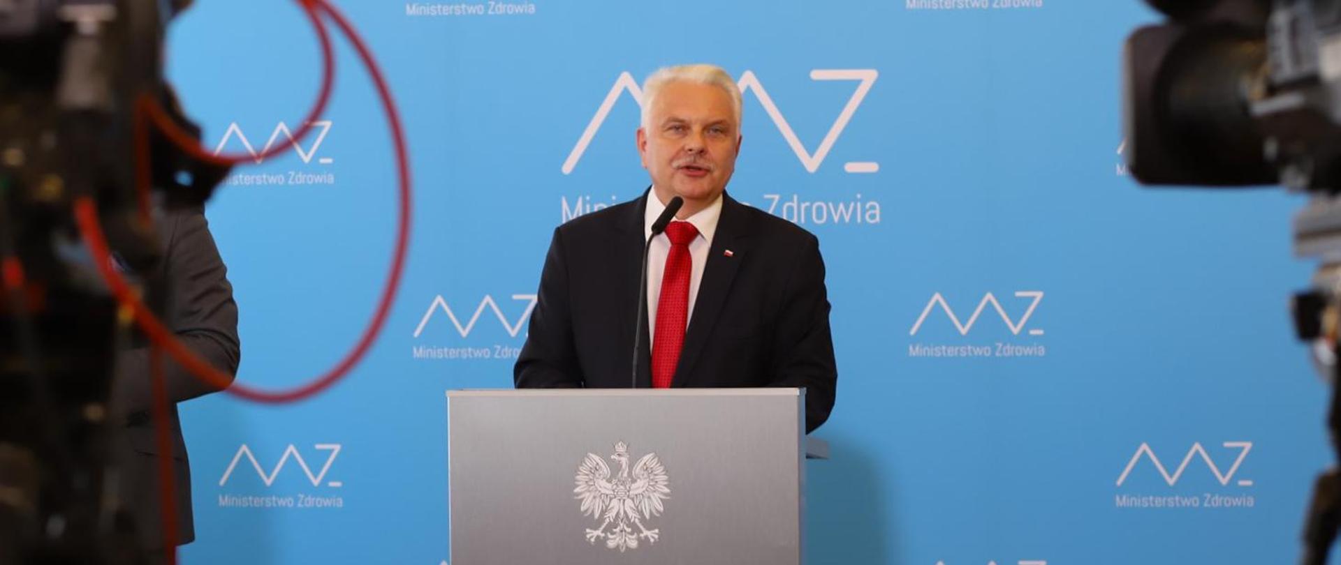 Zdjęcie z konferencji wiceministra Waldemara Kraski