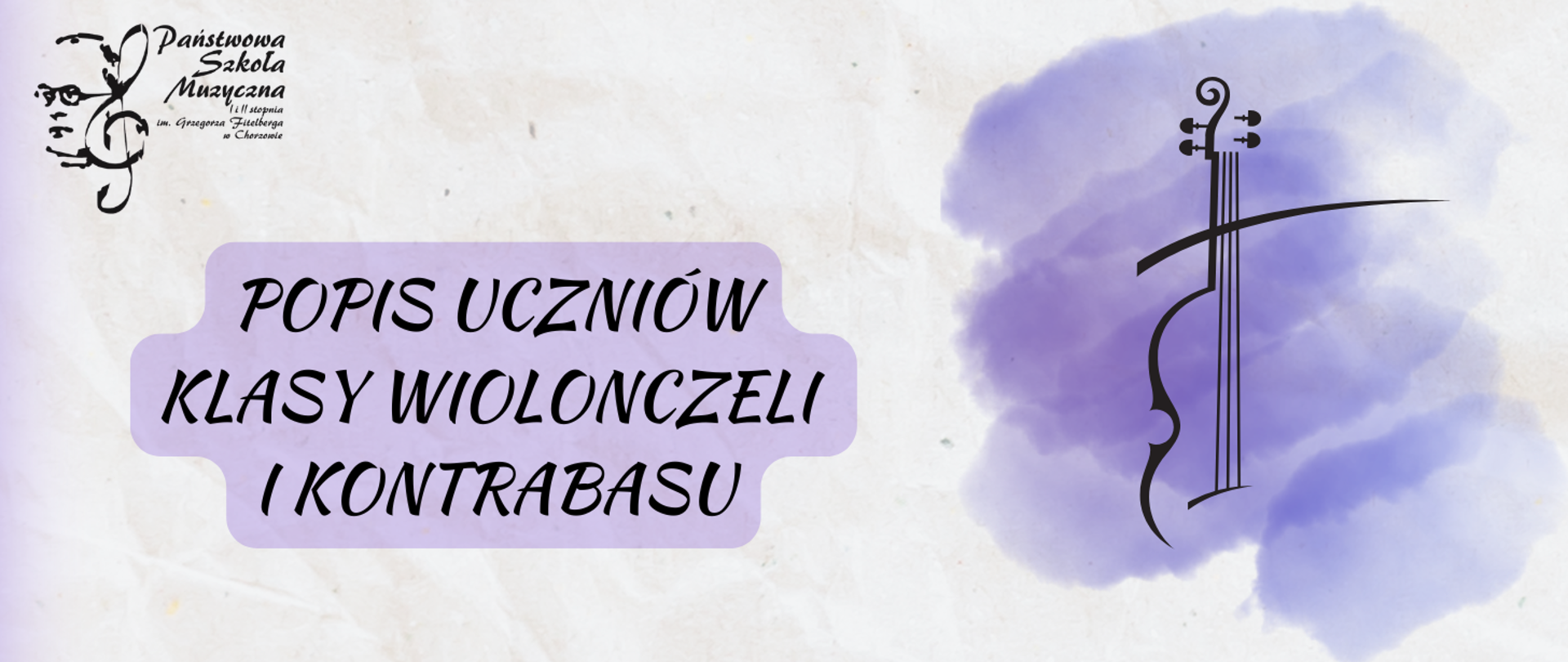 Baner: Popis uczniów klasy wiolonczeli i kontrabasu