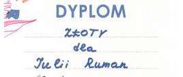 Dyplom Złoty otrzymała Julia Ruman.
