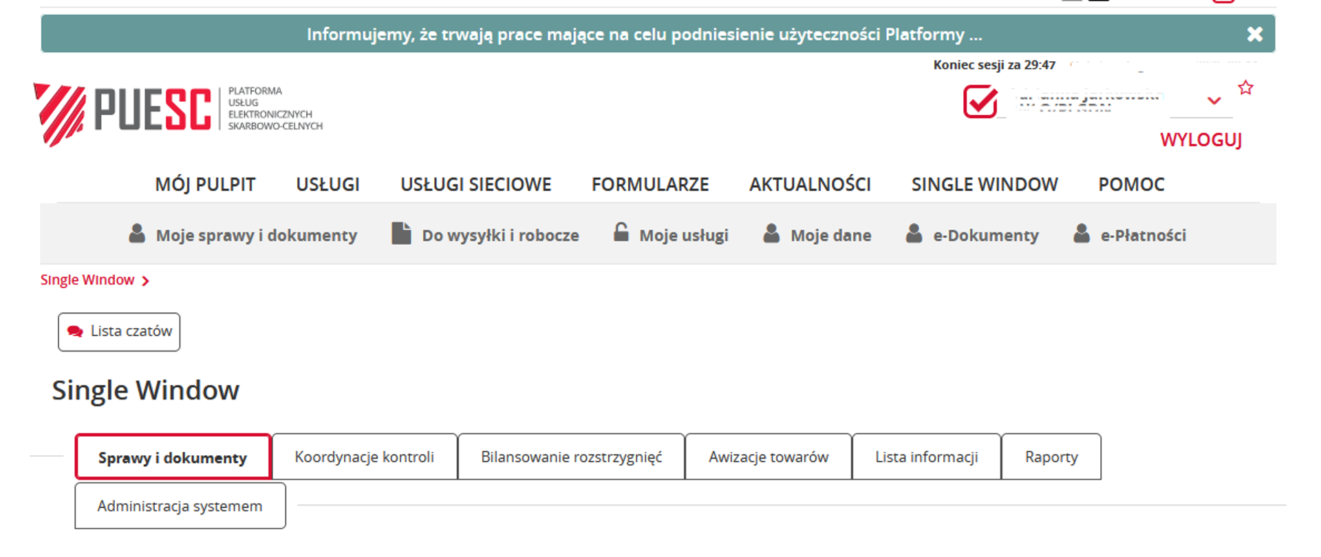 Zrzut ekranu Single Window