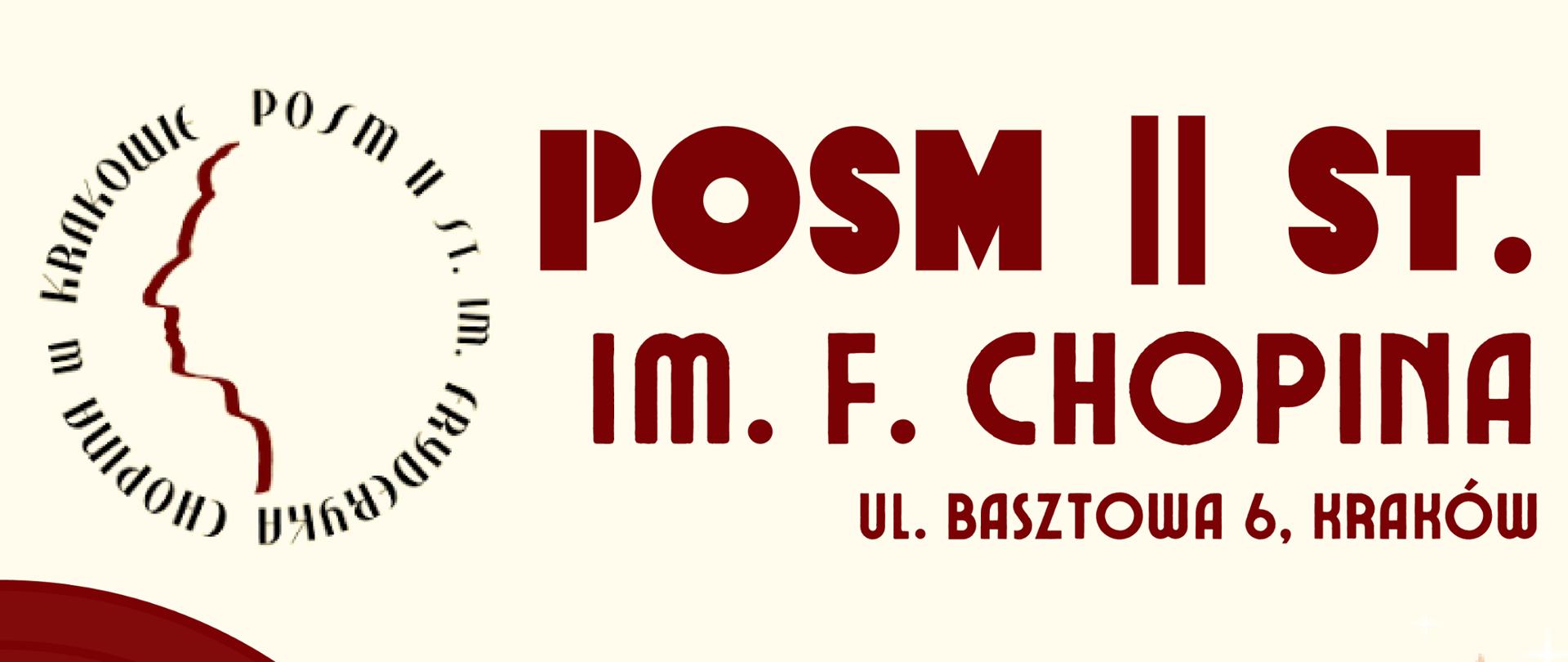 Plakat na jasnobeżowym tle z lewej u góry logo POSM II st. im F. Chopina i po prawej taki sam napis. w środku po lewej grafika płyty winylowej i w prawo rysunek klawiatury zwiniętej w ślimak. niżej napis: Uczniowie i nauczyciele specjalności: rytmika wokalistyka i teoria muzyki serdecznie zaprasza na koncert 14 grudnia o godzinie 17:00 Aula PSM I st. w Krzeszowicach