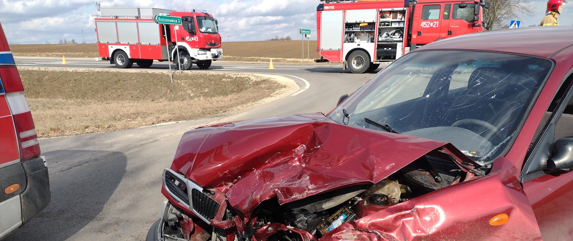 Wypadek na obwodnicy Ćmielowa