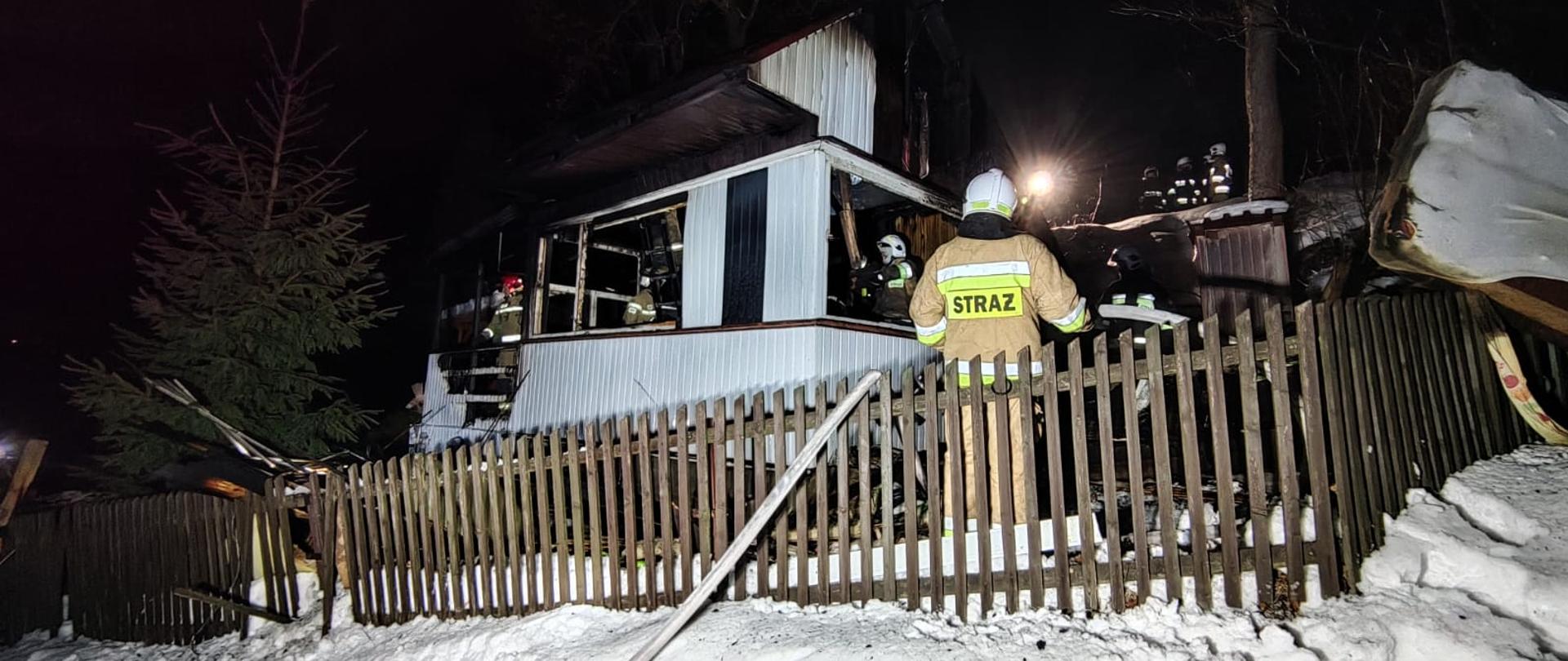 Pożar domku letniskowego w Targoszowie