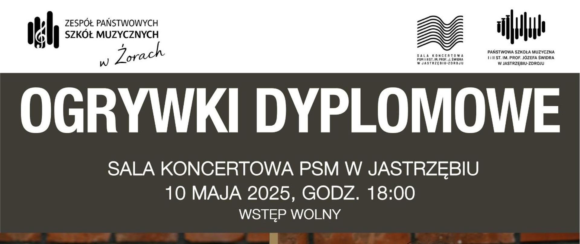 Plakat informacyjny dotyczący Koncertu odbywającego się w dniu 10.05.2025 o godz. 18.00.