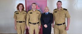 Zdjęcie przedstawia strażaków KP PSP Myszków oraz instruktorki z KW PSP Katowice