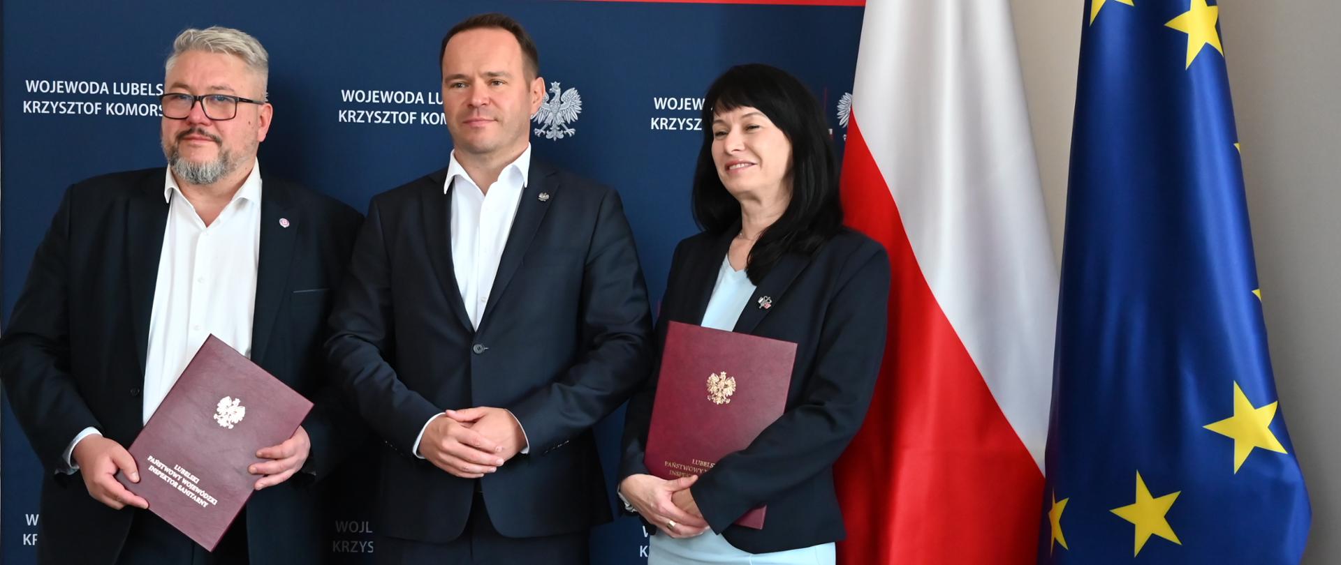 Lubelski Państwowy Wojewódzki Inspektor Sanitarny dr n. med. Piotr Dreher oraz Wojewódzki Lekarz Weterynarii dr Monika Michałowska podpisali bezterminowe porozumienie o współpracy pomiędzy Wojewódzką Stacją Sanitarno-Epidemiologiczną w Lublinie a Wojewódzkim Inspektoratem Weterynarii w Lublinie.
