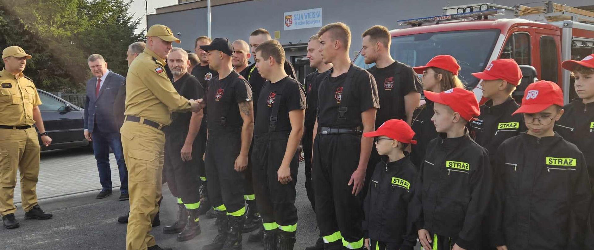 Wielkopolski Komendant Wojewódzki PSP spotkał się z druhami OSP Gościejewo