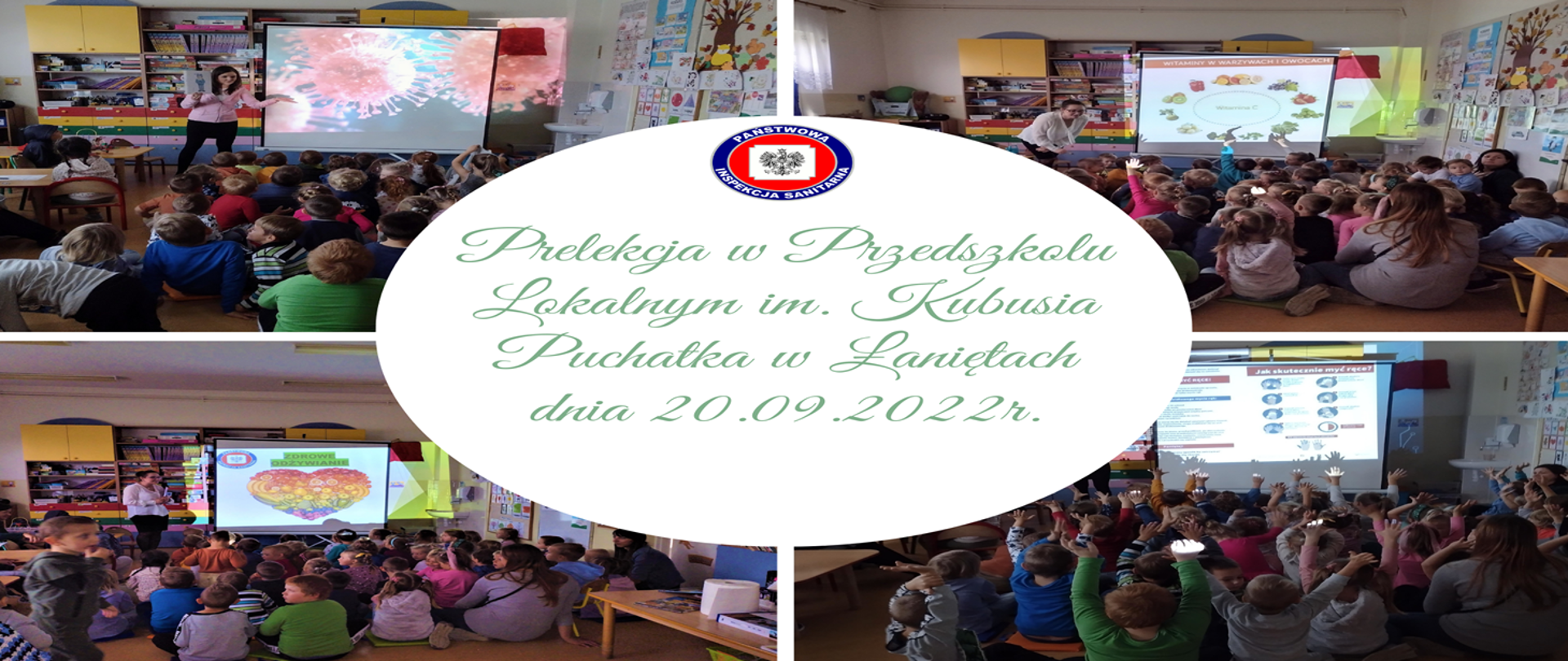Prelekcja w Przedszkolu Lokalnym im. Kubusia Puchatka w Łaniętach dnia 20.09.2022r.