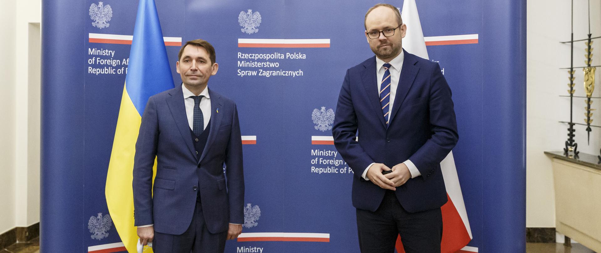 wiceminister Marcin Przydacz powitał ukraińskiego odpowiednika Mykołę Toczyckiego