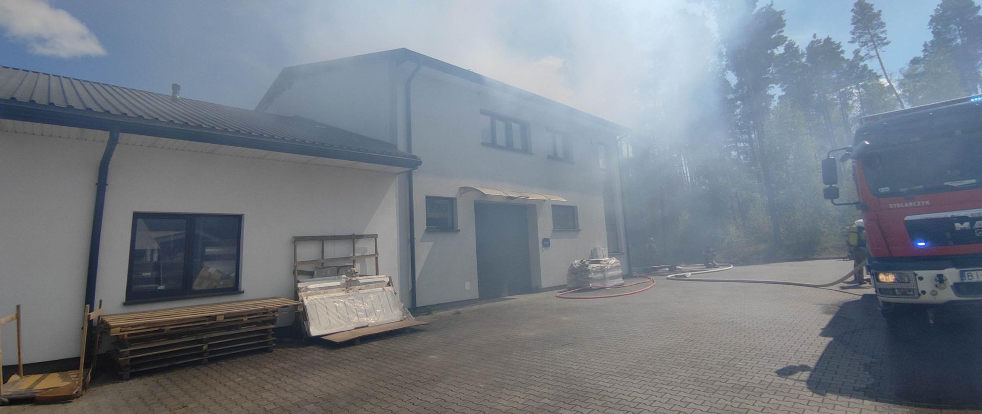Pożar stolarni w Sochoniach