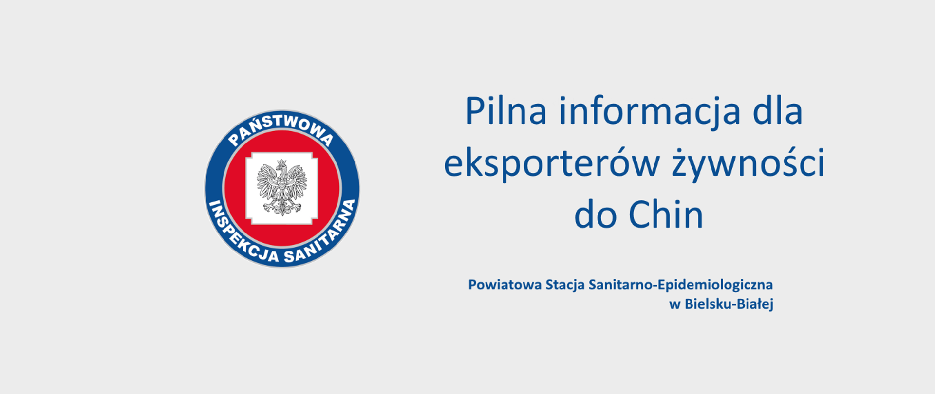 Informacja dla eksporterów żywności do Chin