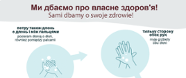 infografika kolorowa sami dbamy o swoje zdrowie w j. ukraińskim i polskim