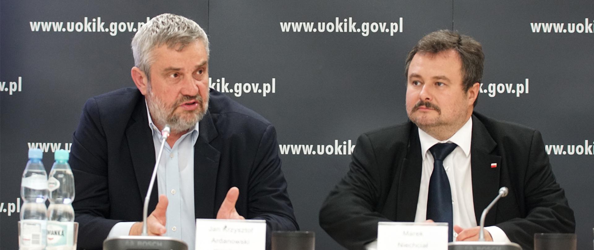 Minister J. K. Ardanowski oraz prezes UOKiK Marek Niechciał 