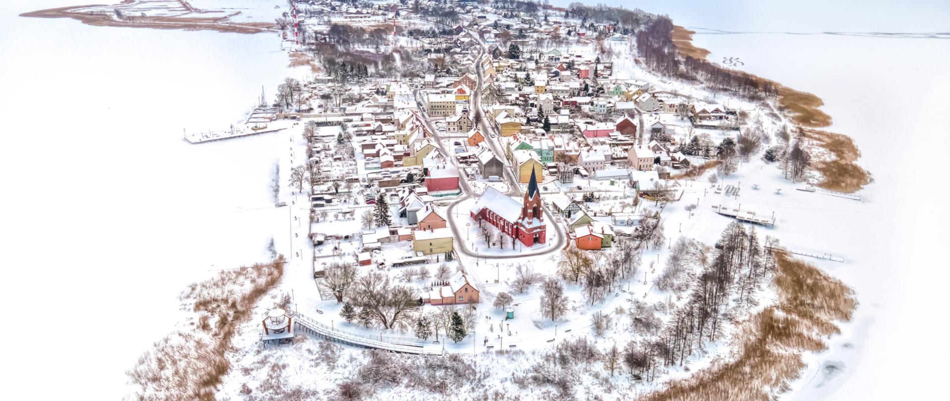 praca w konkursie Kocham Zachodniopomorskie : Nowe Warpno z lotu ptaka