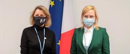 Minister Anna Moskwa na COP26 podczas spotkania z francuską minister Barbarą Pompili