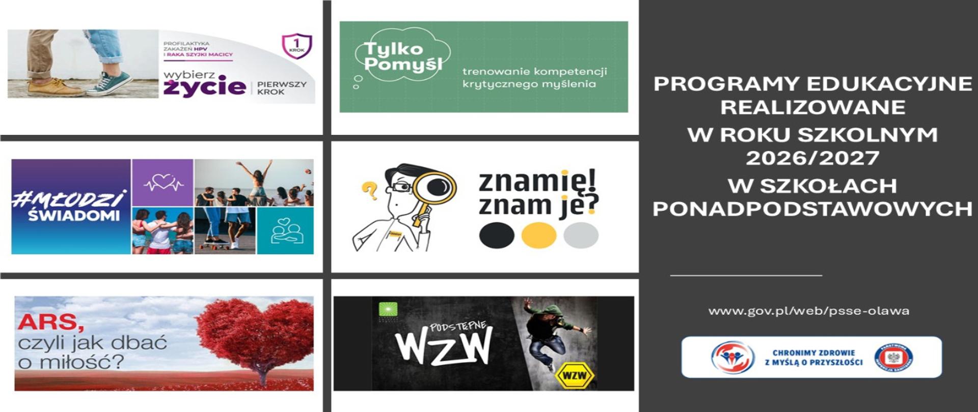 Programy Edukacyjne w szkołach ponadpodstawowych