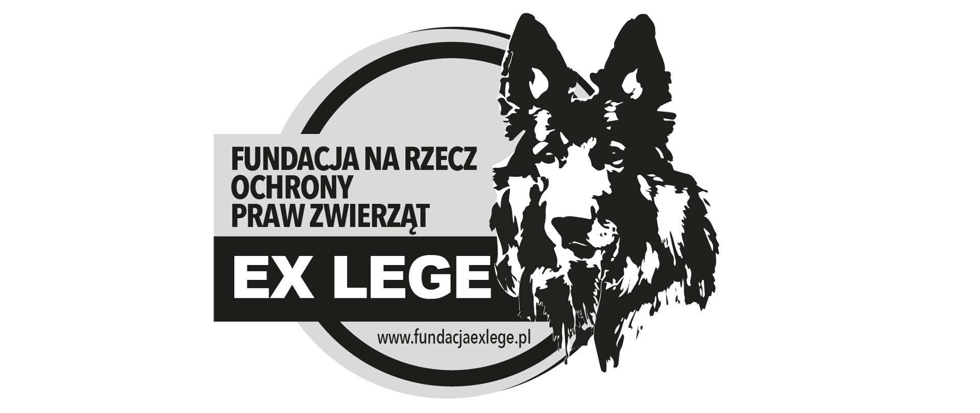 Naklejka fundacji z psem