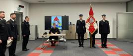 Ślubowanie nowego funkcjonariusza KP PSP w Legionowie