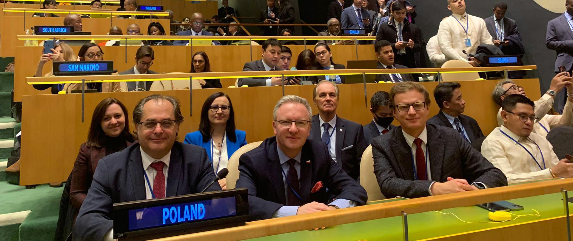 Wiceminister infrastruktury Marek Gróbarczyk na czele polskiej delegacji na Konferencję wodną ONZ