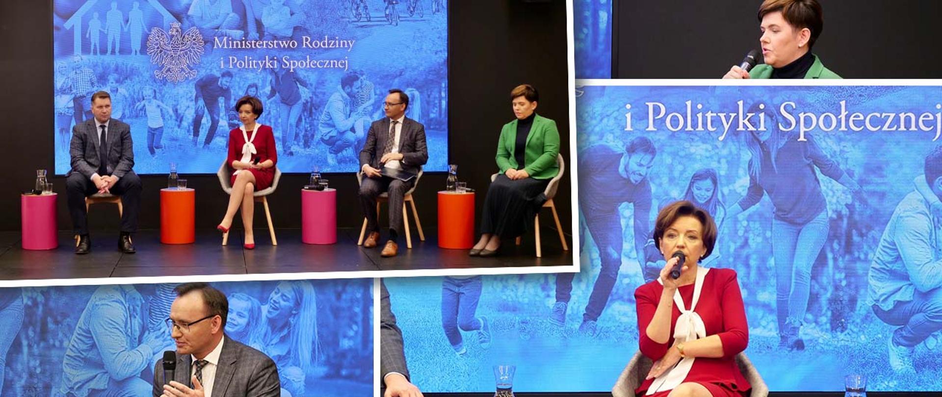 Kolaż zdjęć z uczestnikami spotkania.