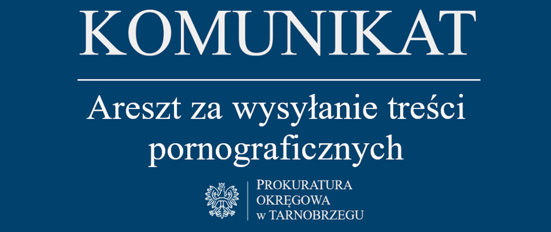 Komunikat Rzecznika Prasowego z dnia 07.04.2025r. - Areszt za wysyłanie treści pornograficznych