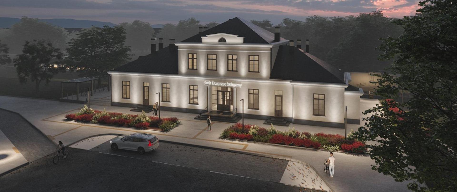 Dworzec w Trawnikach - wizualizacja