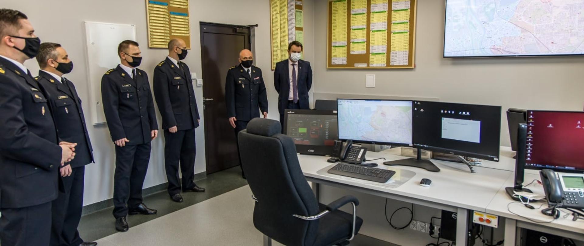 Stanowisko Kierowania KM PSP w Opolu po modernizacji na zdjęciu nowe Stanowisko Kierowania