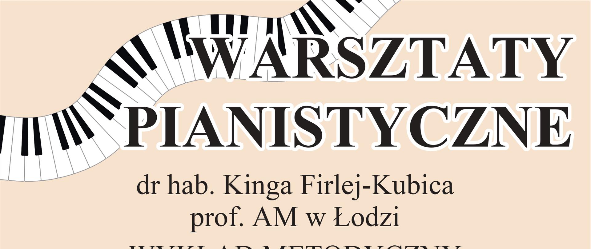 Plakat warsztatów pianistycznych