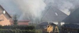 Pożar w budynku jednorodzinnym